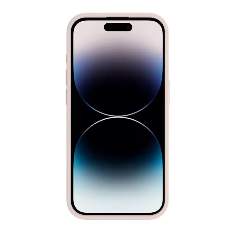 Capa de silicone Premium Soft Touch Evelatus para Apple iPhone 15 Pro rosa areia