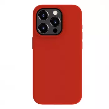 Capa de silicone Premium Soft Touch Evelatus para Apple iPhone 15 Pro vermelha