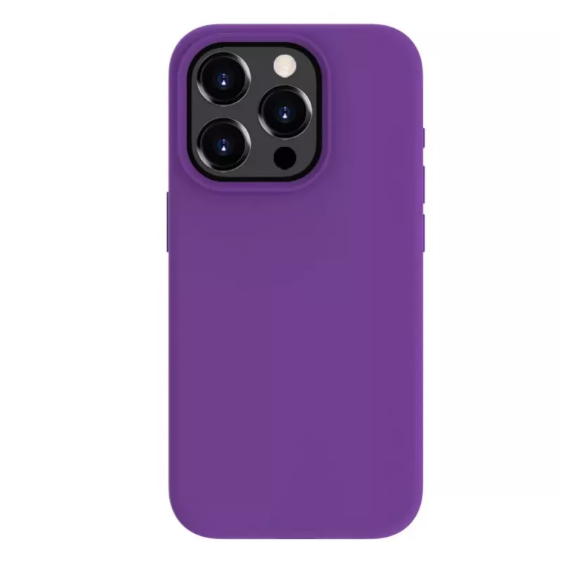Capa de silicone Premium Soft Touch Evelatus para Apple iPhone 15 Pro Max roxo profundo