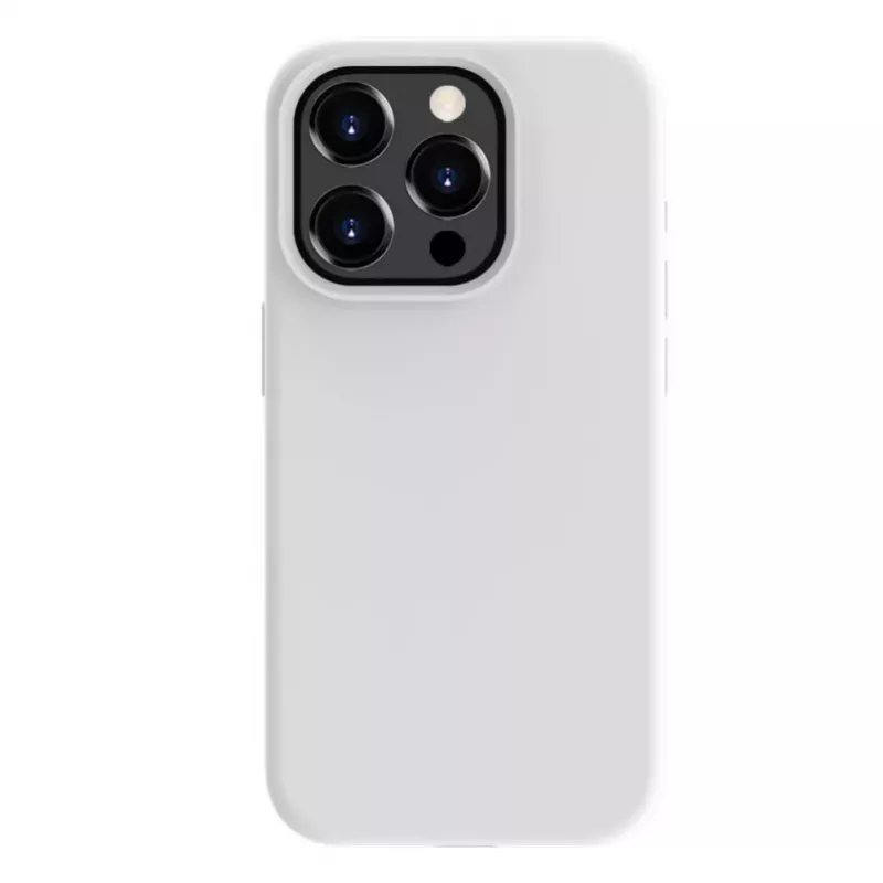 Capa de silicone Premium Soft Touch Evelatus para Apple iPhone 15 Pro Max branca