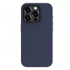 Capa de silicone Premium Soft Touch Evelatus para Apple iPhone 15 Pro Max azul meia-noite