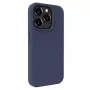 Capa de silicone Premium Soft Touch Evelatus para Apple iPhone 15 Pro Max azul meia-noite