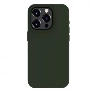 Capa de silicone Premium Soft Touch Evelatus para Apple iPhone 15 Pro Max verde-azeitona escuro