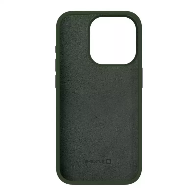 Capa de silicone Premium Soft Touch Evelatus para Apple iPhone 15 Pro Max verde-azeitona escuro