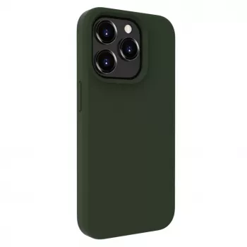 Capa de silicone Premium Soft Touch Evelatus para Apple iPhone 15 Pro Max verde-azeitona escuro
