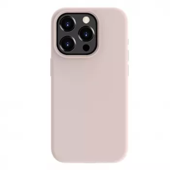 Capa de silicone Premium Soft Touch Evelatus para Apple iPhone 15 Pro Max rosa areia