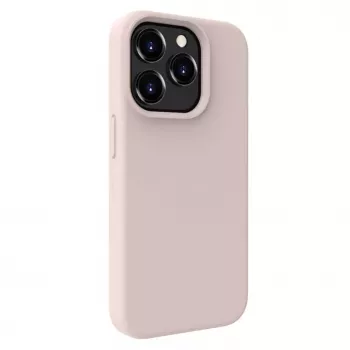 Capa de silicone Premium Soft Touch Evelatus para Apple iPhone 15 Pro Max rosa areia