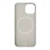 Capa de silicone Premium MagSafe Soft Touch Evelatus para Apple iPhone 15 branca