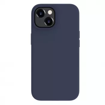Capa de silicone Premium MagSafe Soft Touch Evelatus para Apple iPhone 15 azul meia-noite