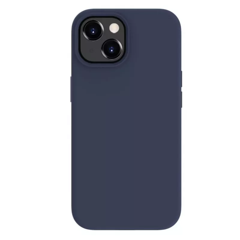 Capa de silicone Premium MagSafe Soft Touch Evelatus para Apple iPhone 15 azul meia-noite