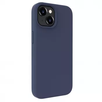 Capa de silicone Premium MagSafe Soft Touch Evelatus para Apple iPhone 15 azul meia-noite