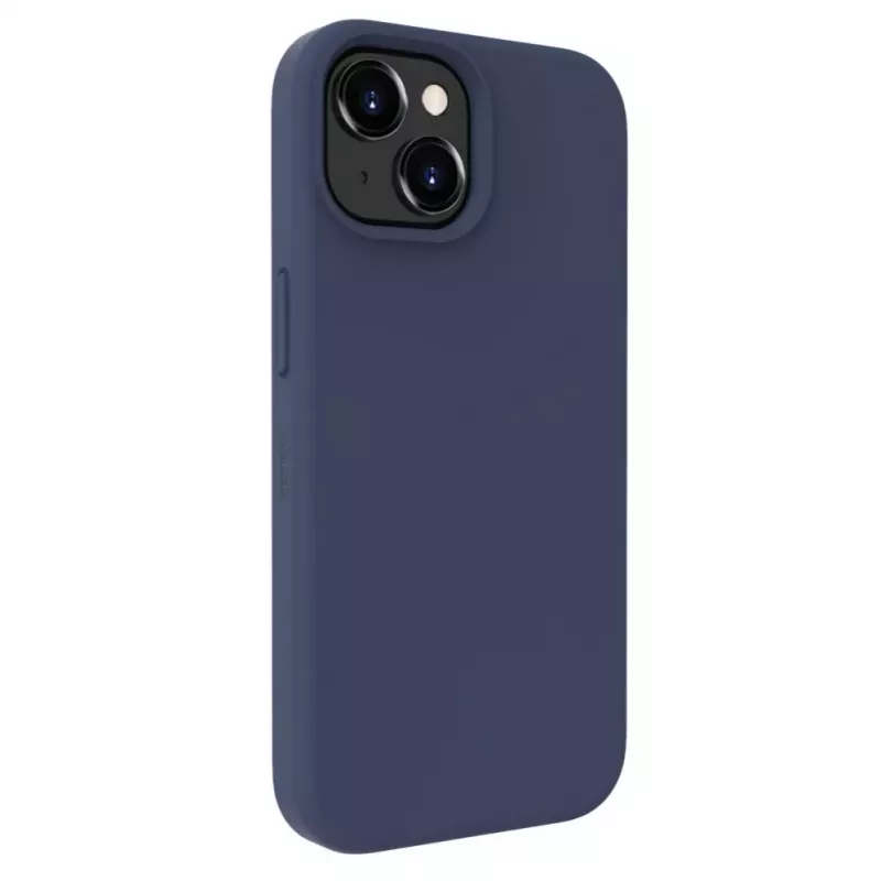Capa de silicone Premium MagSafe Soft Touch Evelatus para Apple iPhone 15 azul meia-noite
