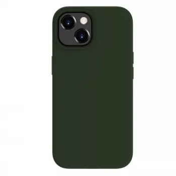 Capa de silicone Premium MagSafe Soft Touch Evelatus para Apple iPhone 15 verde-azeitona escuro