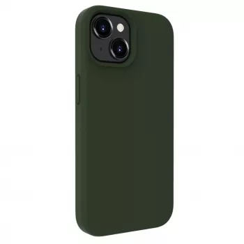 Capa de silicone Premium MagSafe Soft Touch Evelatus para Apple iPhone 15 verde-azeitona escuro