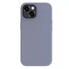 Capa de silicone Premium MagSafe Soft Touch Evelatus para Apple iPhone 15 cinzento lavanda