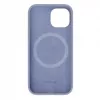 Capa de silicone Premium MagSafe Soft Touch Evelatus para Apple iPhone 15 cinzento lavanda