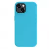 Capa de silicone Premium MagSafe Soft Touch Evelatus para Apple iPhone 15 azul ciano