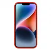Capa de silicone Premium MagSafe Soft Touch Evelatus para Apple iPhone 15 vermelha