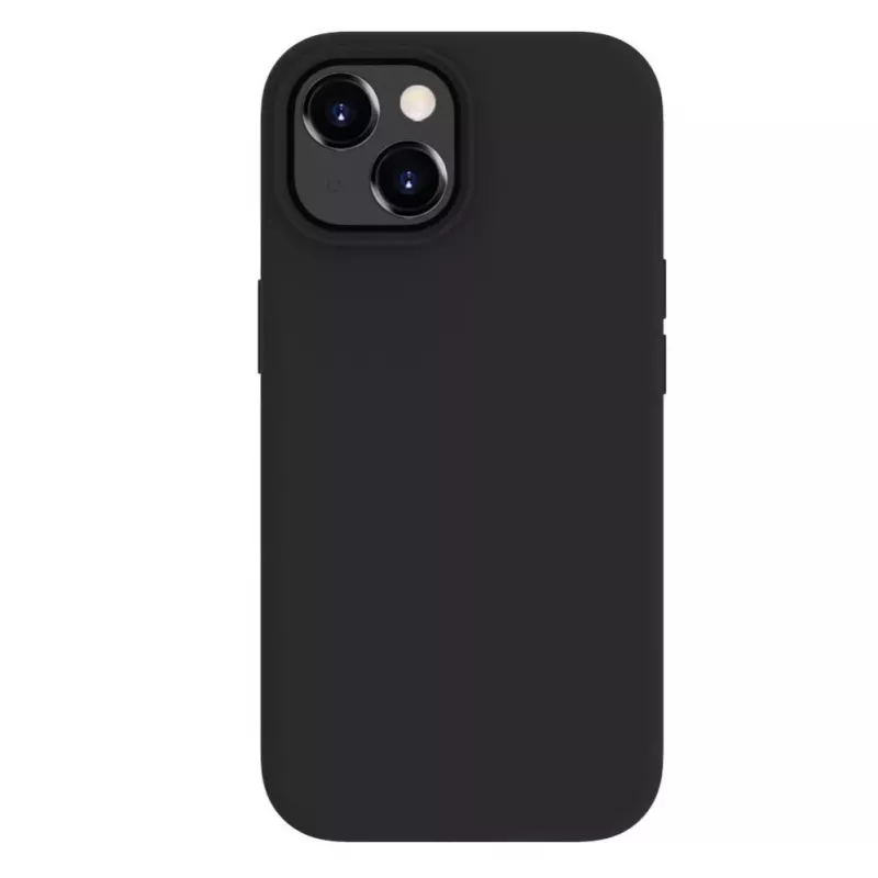 Capa de silicone Premium MagSafe Soft Touch Evelatus para Apple iPhone 15 Plus preta