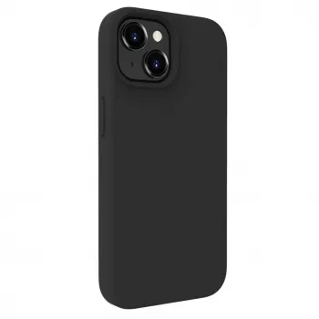 Capa de silicone Premium MagSafe Soft Touch Evelatus para Apple iPhone 15 Plus preta
