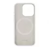 Capa de silicone Premium MagSafe Soft Touch Evelatus para Apple iPhone 15 Pro branca