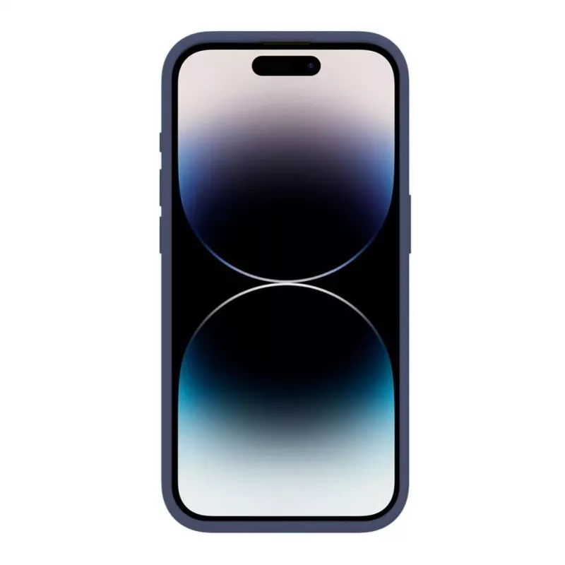 Capa de silicone Premium MagSafe Soft Touch Evelatus para Apple iPhone 15 Pro azul meia-noite
