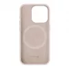 Capa de silicone Premium MagSafe Soft Touch Evelatus para Apple iPhone 15 Pro rosa areia