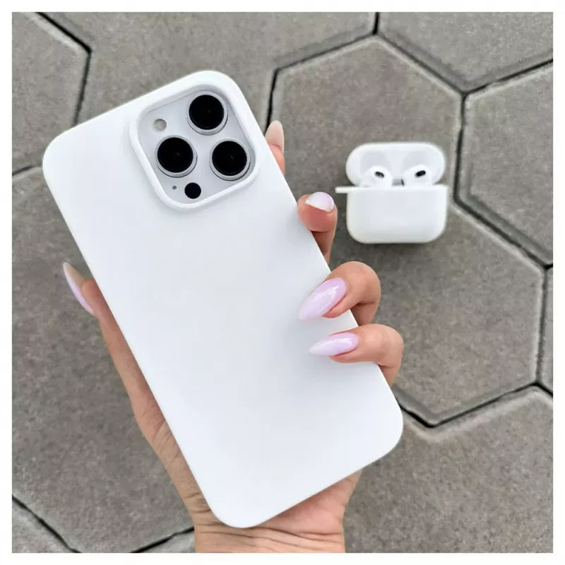 Evelatus Capa de silicone Soft Touch Premium MagSafe para Apple iPhone 15 Pro Max branca