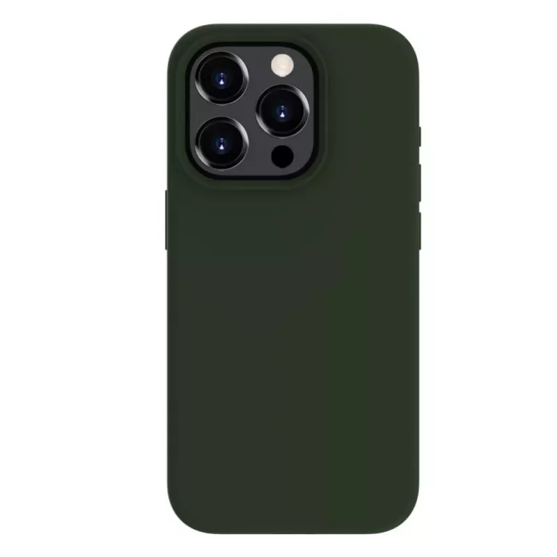 Evelatus Capa de silicone Soft Touch Premium MagSafe para Apple iPhone 15 Pro Max verde-azeitona escuro