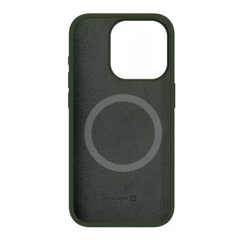 Evelatus Capa de silicone Soft Touch Premium MagSafe para Apple iPhone 15 Pro Max verde-azeitona escuro