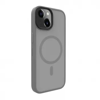 Evelatus Capa híbrida com MagSafe PC+TPU para Apple iPhone 15 prateada