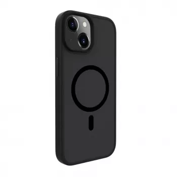 Evelatus Capa híbrida com MagSafe PC+TPU para Apple iPhone 15 Plus preta