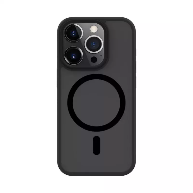 Evelatus Capa híbrida com MagSafe PC+TPU para Apple iPhone 15 Pro preta