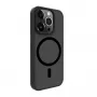 Evelatus Capa híbrida com MagSafe PC+TPU para Apple iPhone 15 Pro preta