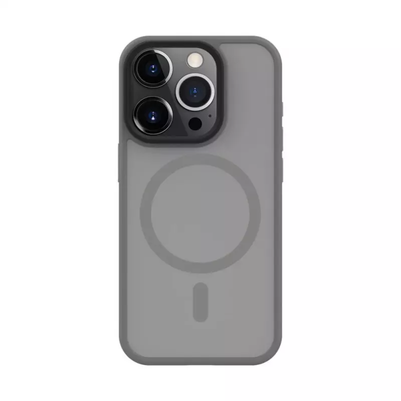 Evelatus Capa híbrida com MagSafe PC+TPU para Apple iPhone 15 Pro prateada