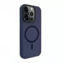 Evelatus Capa híbrida com MagSafe PC+TPU para Apple iPhone 15 Pro Max azul-escuro