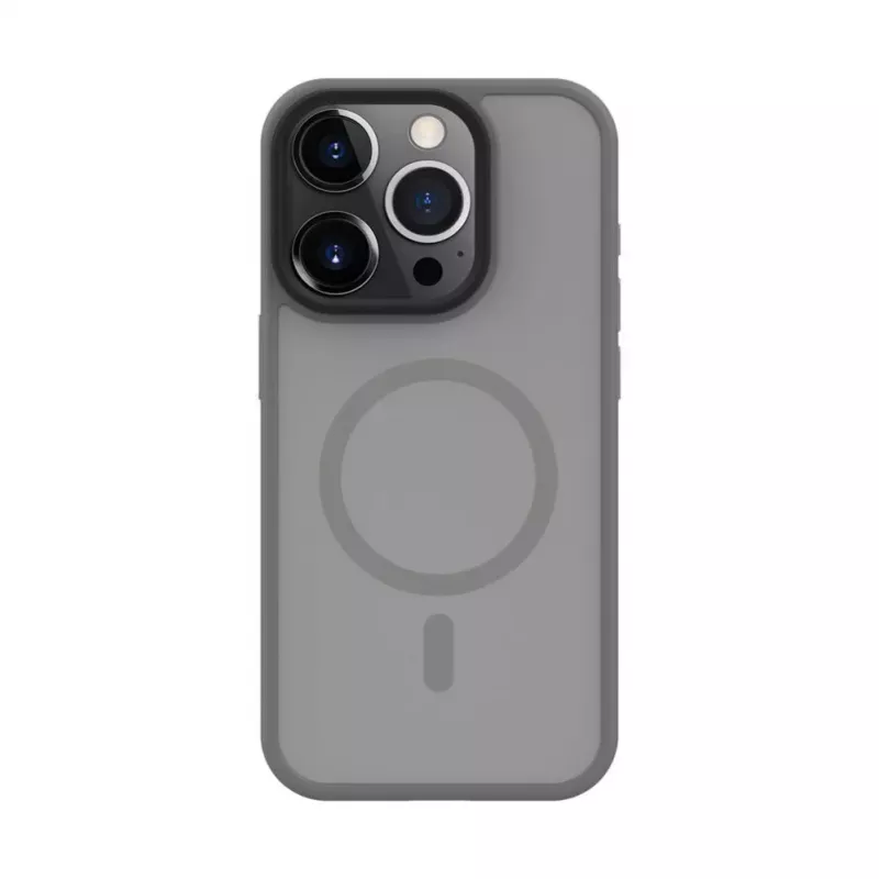 Evelatus Capa híbrida com MagSafe PC+TPU para Apple iPhone 15 Pro Max prateada