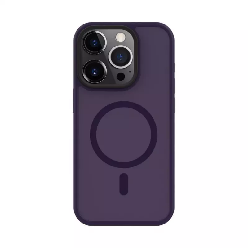 Evelatus Capa híbrida com MagSafe PC+TPU para Apple iPhone 15 Pro Max roxo profundo