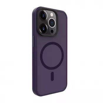 Evelatus Capa híbrida com MagSafe PC+TPU para Apple iPhone 15 Pro Max roxo profundo