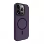 Evelatus Capa híbrida com MagSafe PC+TPU para Apple iPhone 15 Pro Max roxo profundo