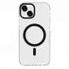 Evelatus Capa transparente PC+TPU com MagSafe para Apple iPhone 15 Plus preta transparente
