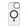 Evelatus Capa transparente PC+TPU com MagSafe para Apple iPhone 15 Plus preta transparente