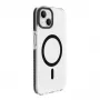 Evelatus Capa transparente PC+TPU com MagSafe para Apple iPhone 15 Plus preta transparente