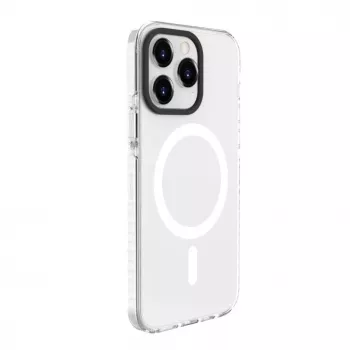 Evelatus Capa transparente PC+TPU com MagSafe para Apple iPhone 15 Pro transparente