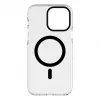 Evelatus Capa transparente PC+TPU com MagSafe para Apple iPhone 15 Pro Max preta transparente