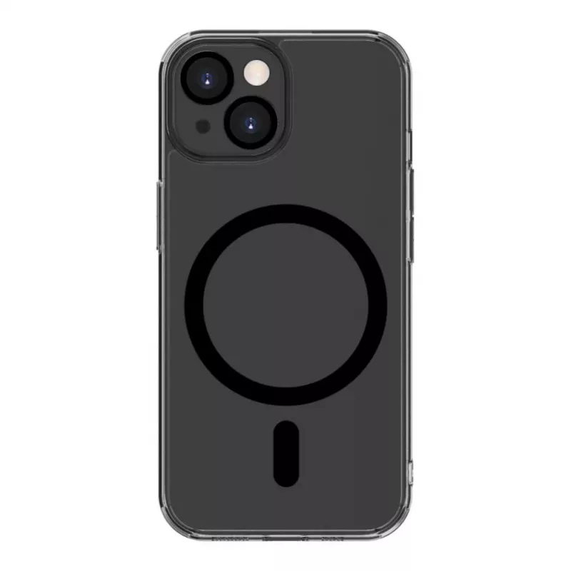 Evelatus Capa transparente com MagSafe e proteção da câmara para Apple iPhone 15 preta transparente