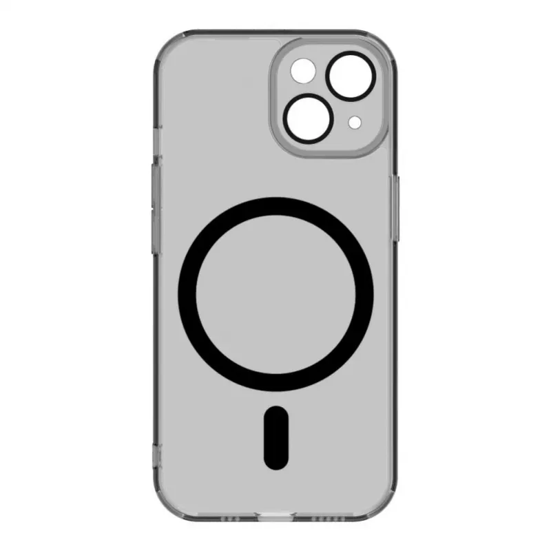 Evelatus Capa transparente com MagSafe e proteção da câmara para Apple iPhone 15 preta transparente