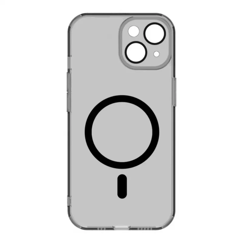 Evelatus Capa transparente com MagSafe e proteção da câmara para Apple iPhone 15 Plus preta transparente