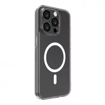 Evelatus Capa transparente com MagSafe e proteção da câmara para Apple iPhone 15 Pro transparente