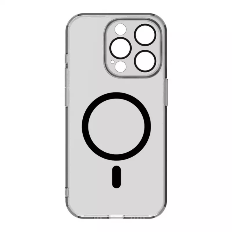 Evelatus Capa transparente com MagSafe e proteção da câmara para Apple iPhone 15 Pro Max preta transparente